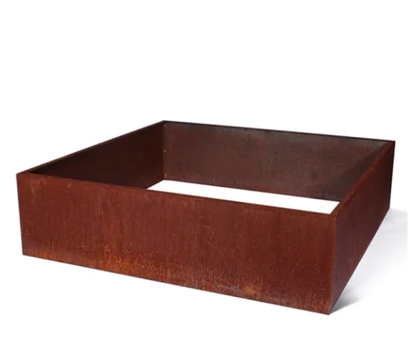 Assemble Rusty corten steel planter Raised Garden Beds