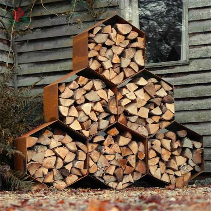 Стальная подставка для дрова Corten внутренний держатель сверхмощный наружный Подставка