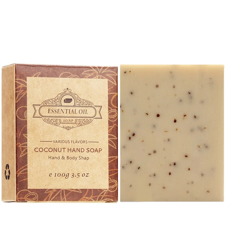 OEM Deep Cleansing Exfoliating Lavender Bath Soap with Natural Essential Oils 100g seaweed granular soap