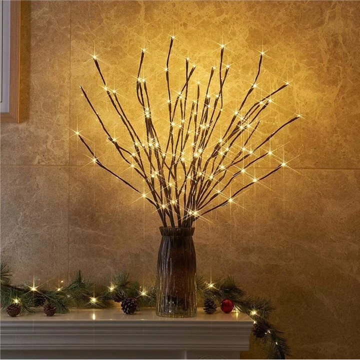 Battery  DIY Indoor Fairy Tabletop Bonsai Willow Twig Led Christmas Wedding Branches Artificial Tree Light For Room Decoration