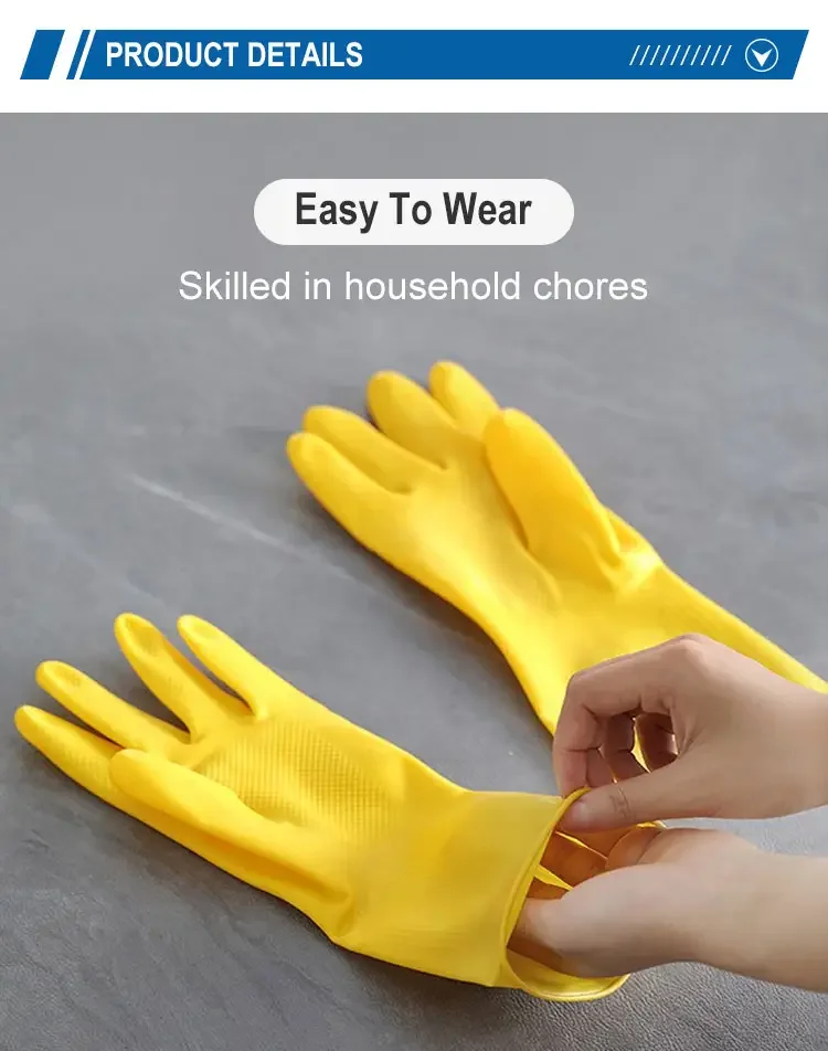 Best Selling Long Latex Rubber Reusable WaterProof Washing Cleaning Work Household Protection Gloves