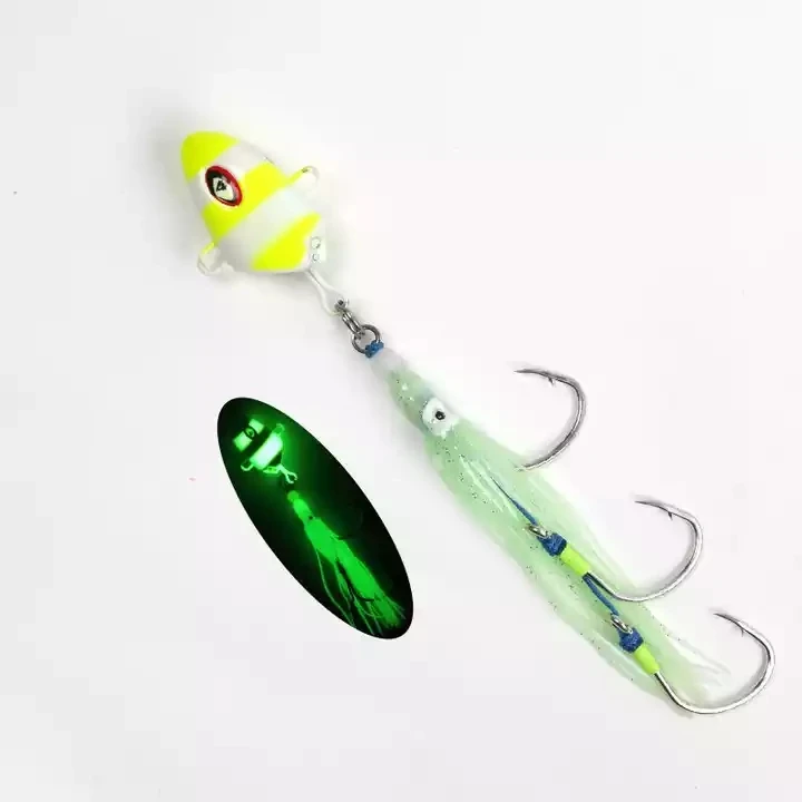 100g-300g Metal Lead Head Madai Jig Skirts Lures Slider Snapper Jig Luminous Kabura Marlin Inchiku Jig Lure With Hook