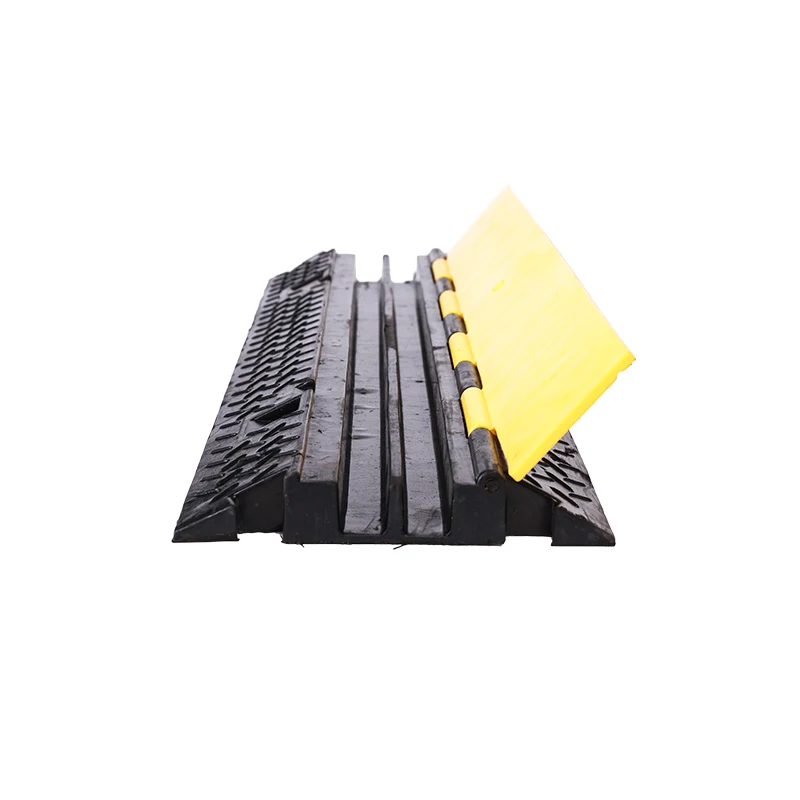 2 Channel Floor Cover Cable Bridge Rubber Cable Cross Protector