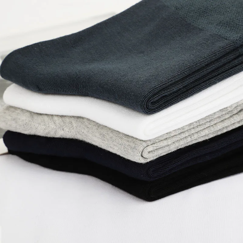 Manufacturers Wholesale Bamboo Fiber Cotton Solid Color Business Casual Socks Mens Bamboo Dress Socks