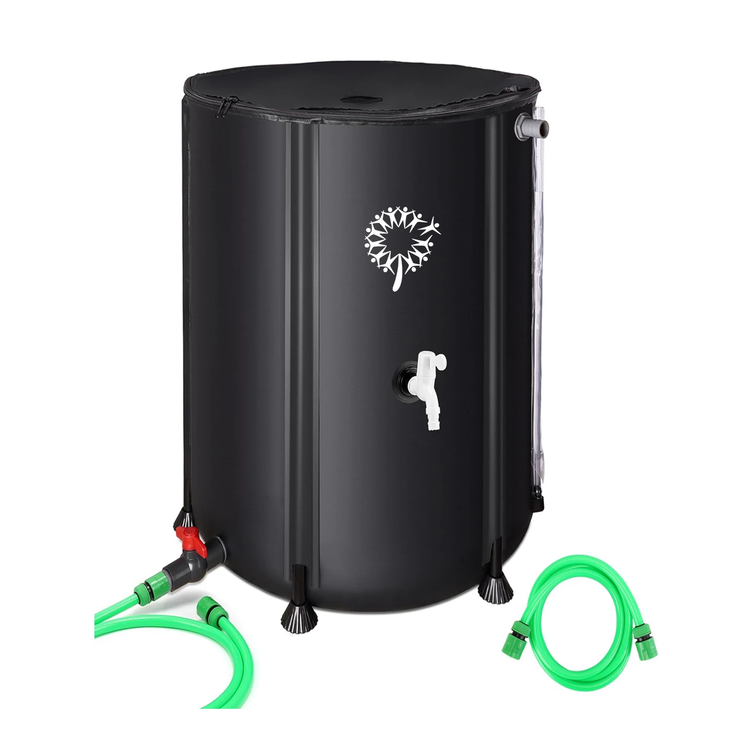 100 Gallon Collapsible Rain Barrel Garden Water Storage Tank Portable Folding Rainwater Collector