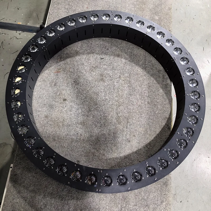 Supershow Kinetic Ring DMX Winch Stage Kinetic Led Lifting Beam Led Circle Ring Light for Nightclub Party Disco