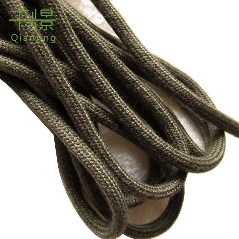 RC03 Manufacturer hot selling clothing accessories drawstring 6mm black terylene encryption core round rope