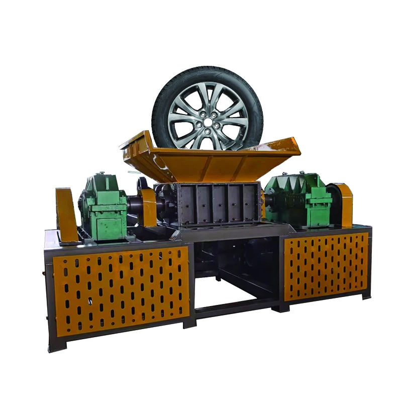 Automatic D400 Miracle Small Stainless Steel Shredder Blade Single Shaft Plastic Film Shredder Electrical Cable Metal Shredder