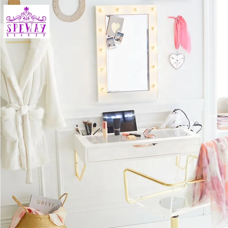New Makeup Vanity Cabinet with Mirror Dressing Table Luxury Modern Bedroom Makeup Table Single Dressing Vanity Table