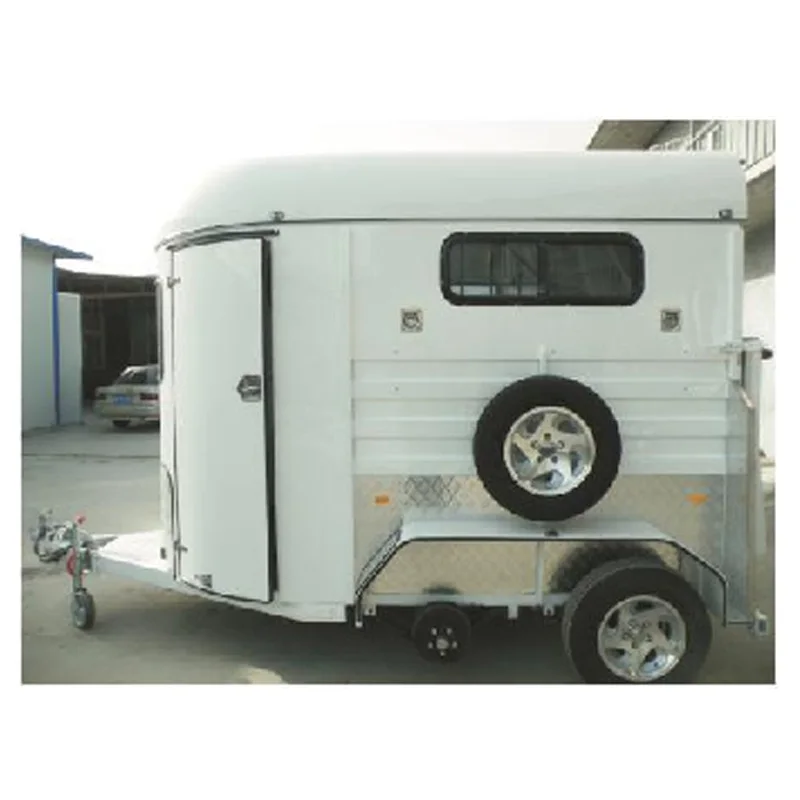 2HSL-E 2/3/4Horses Straight Load Float Economic Horse Transport Trailer with Saddle Box