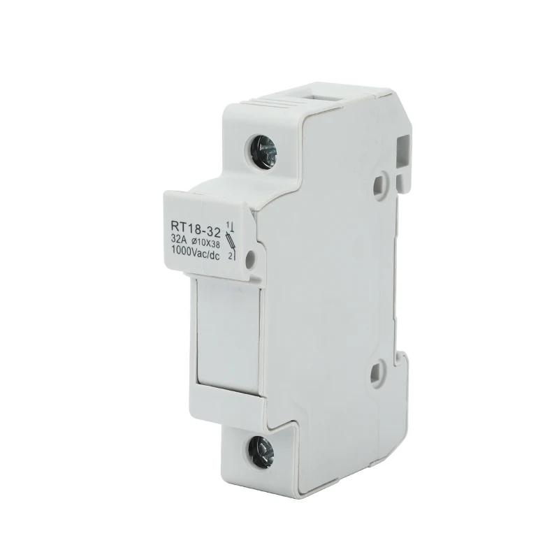 RT18-32X DC 1000V Fuse holder box base cylindrical type thermal fuses link 32A PV solar DC fuse link and holder