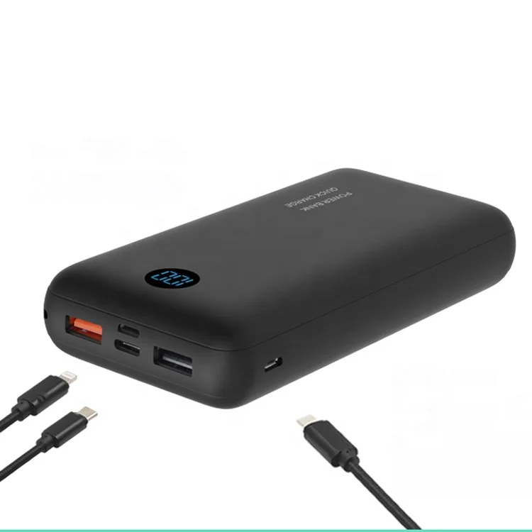 OEM PD Type-c 18 Вт QC3.0 двойной USB 20000 мАч Внешний аккумулятор с ЖК-индикатором зарядное устройство для мобильного телефона внешний аккумулятор