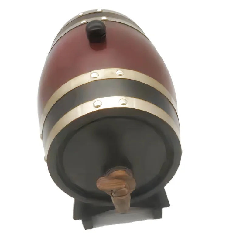 3L wine Red Oak cask Wine beer Whiskey storage decorative cask