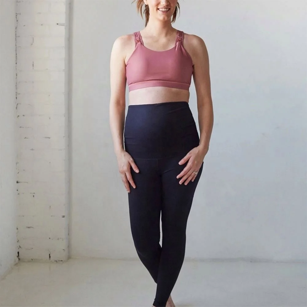  DR.G.TC High Quality Women Black Organic Pregnant Maternity Gym Yoga Leggings