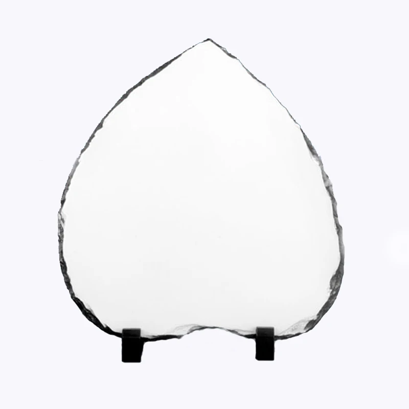 Modern Europe Style DIY Blank Heart Shaped Sublimation Coating Rock Slate