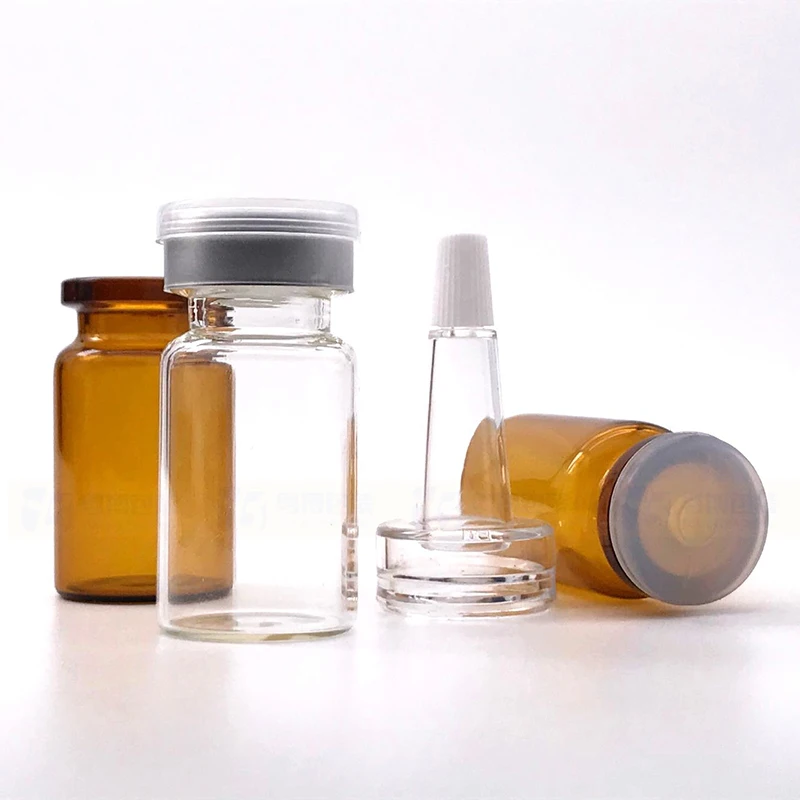 Avertan 2ml 5ml 8ml 10ml15ml Essential Oil bottle ber glass bottle penicillin bottle vial with aluminum plastic cap