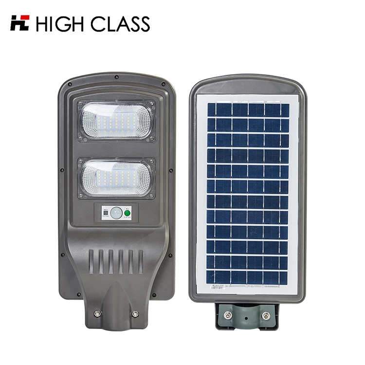 HIGH CLASS cheap rainproof ip67 outdoor lamp abs 100w 200w 300w all in one solar led street light