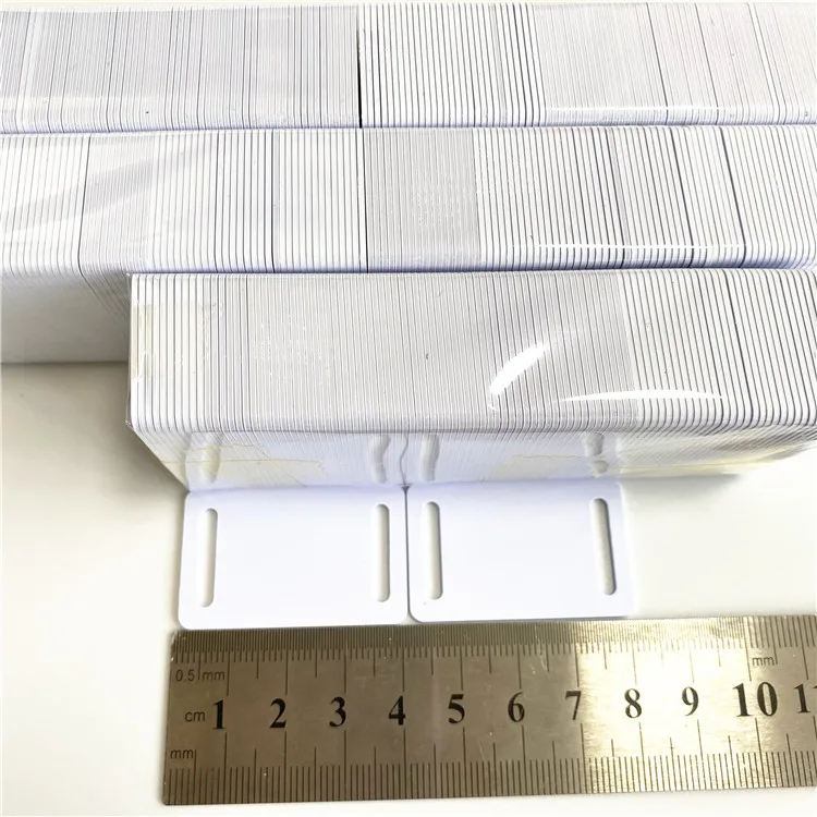 Long reading range passive contactless blank white 40x20mm 125khz rfid mini card em4200 for embedding