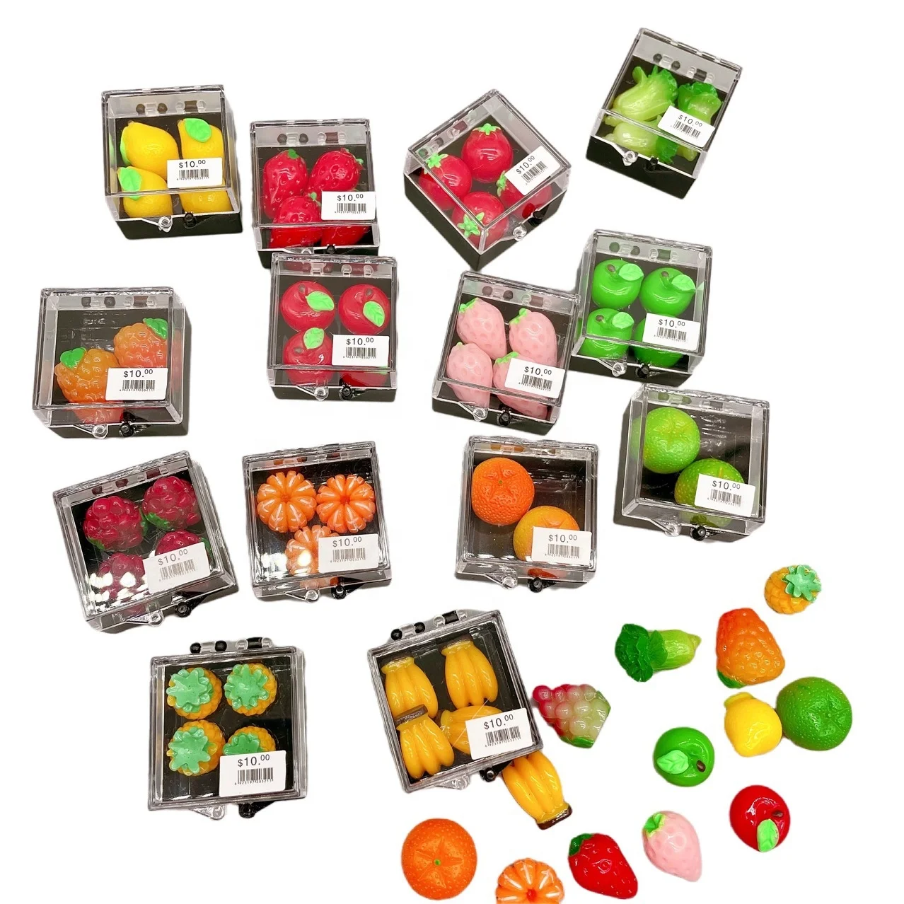 Dollhouse Boxed Vegetable & Fruit Shape dessert Set Miniature Food Play Accessories Bjd food