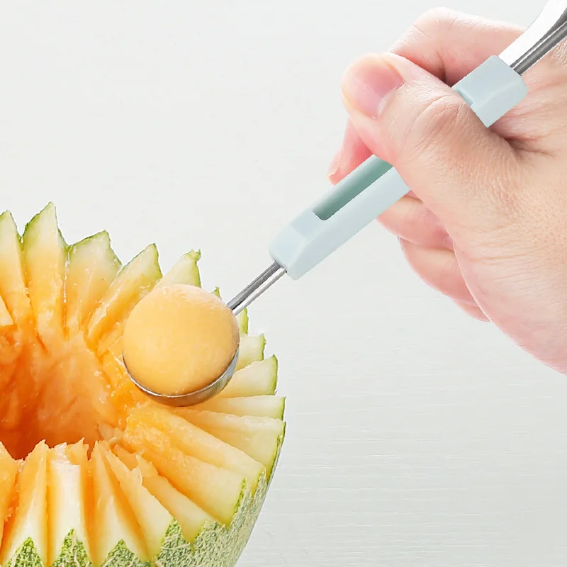 3 In 1 Multi-Functional Fruit Platter Tool  Carving Tool Fruit Round Scoop Watermelon Cutter Scoop Fruit Carving Knife