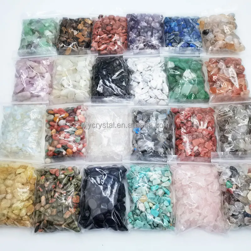 Wholesale Natural Healing Crystal Tumbled Stone Clear Rose Quartz Gravel Tumbled Stone