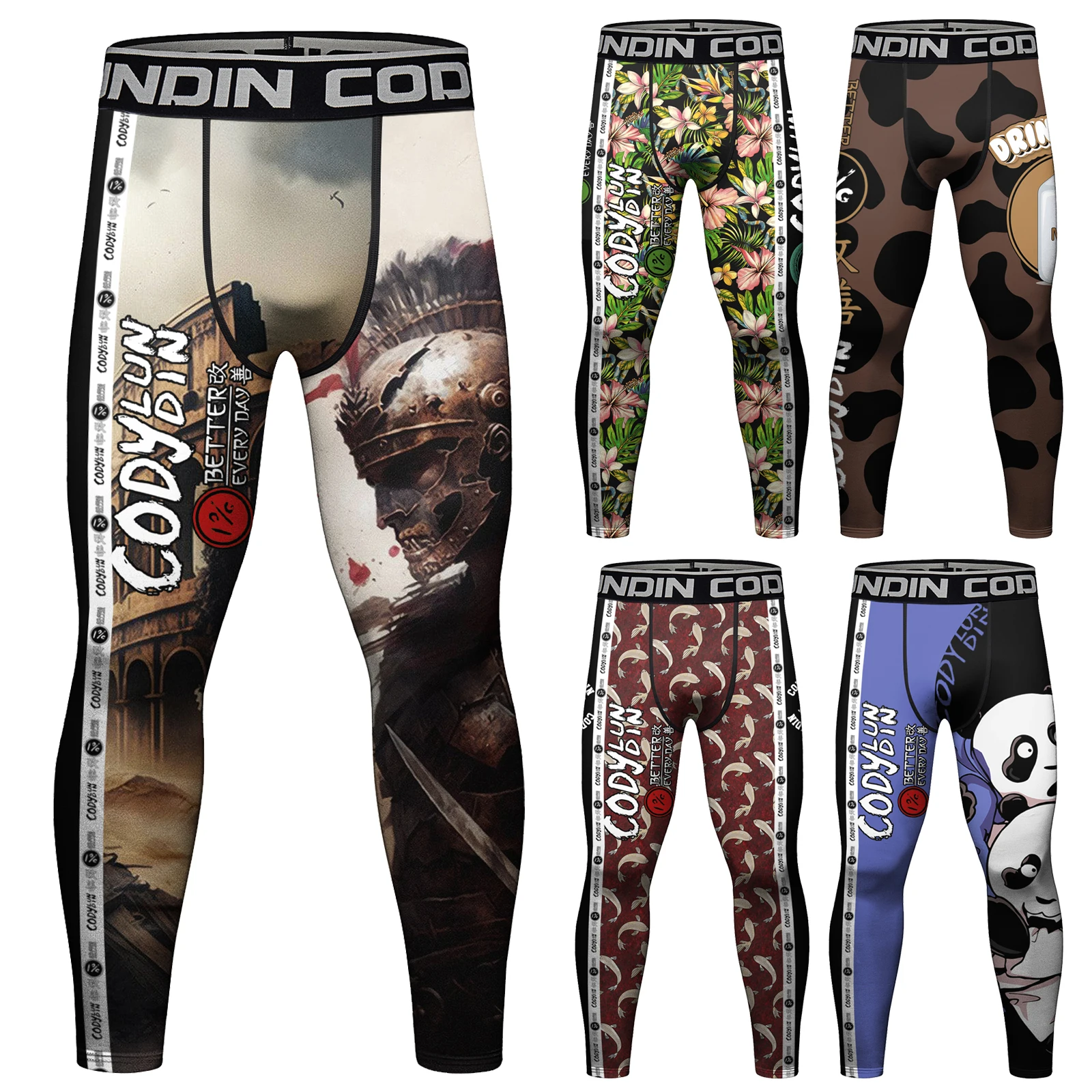 New Custom Grappling Spats Add Your Logo Text Full printed Compression Leggings Tights- Running, BJJ, MMA Sportswear Clothing