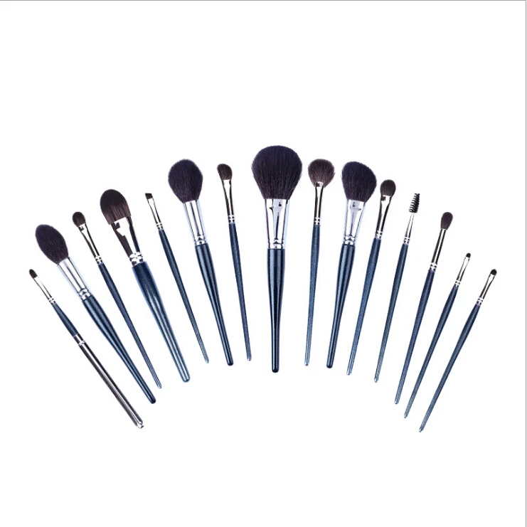 OUMO BRUSH--15 makeup brush set super soft hair XGF goat hair knot copper tube  makeup tool high quality makeup brushes
