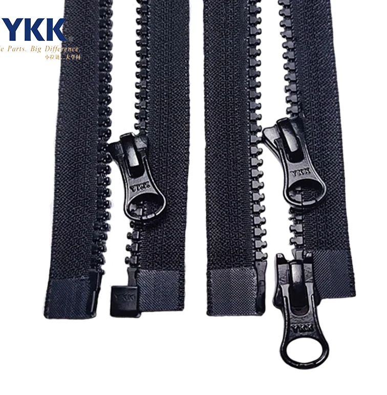 Wholesale Thickened Quality Open End Auto Lock Resin YKK No.5 Vislon Custom Resin Ykk Zippers For Jackets