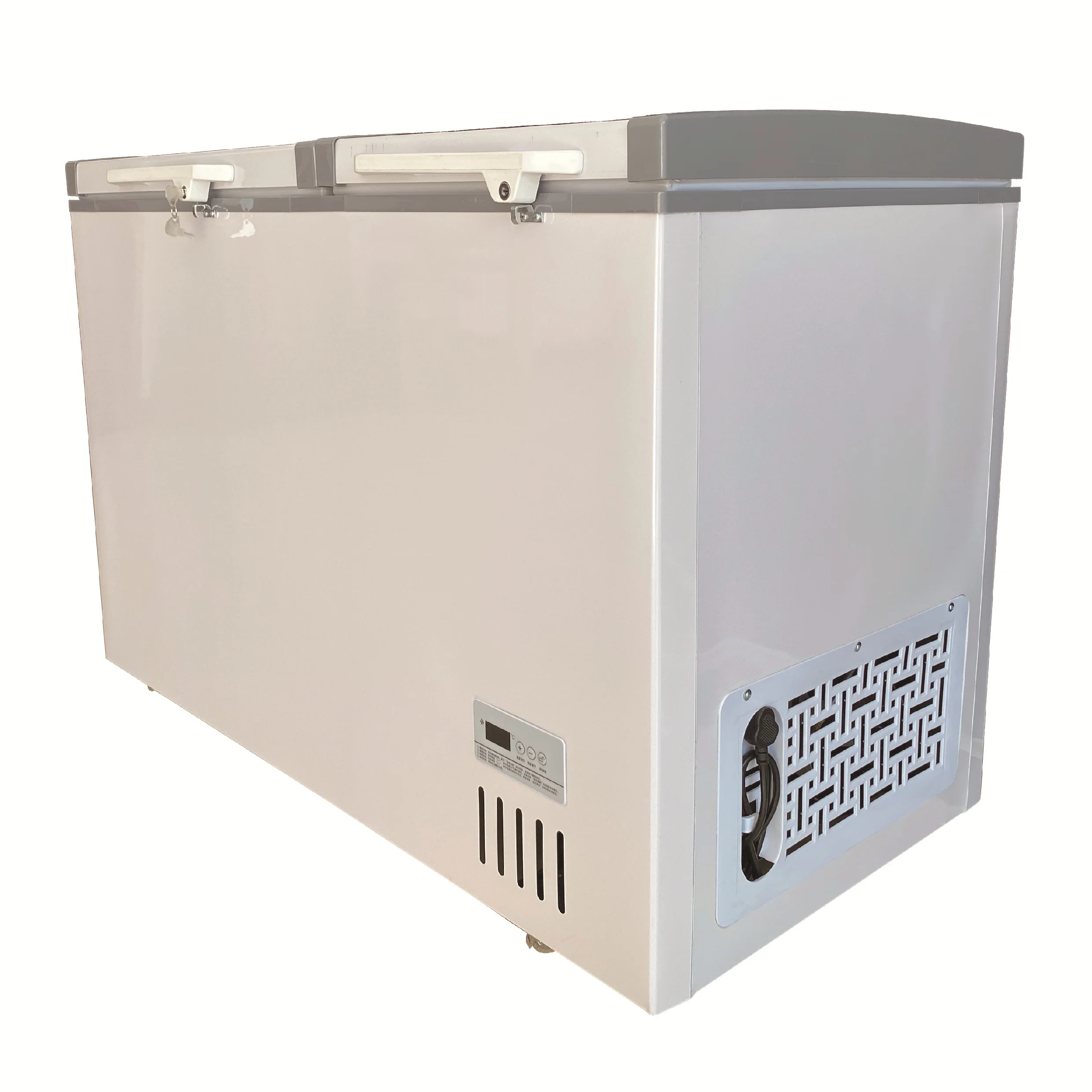 New Items Supermarkets Use Four-Sided Glass Horizontal to Order Food Copper Tube Refrigeration High Quality Compressor Freezer