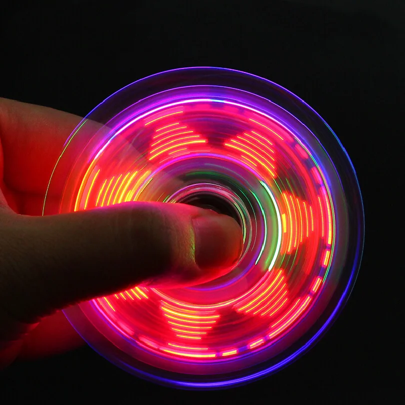 High Quality Customized Logo Fidget Spinners Hand Toys Relieve Pressure Luminous Toys For Promotional Gift