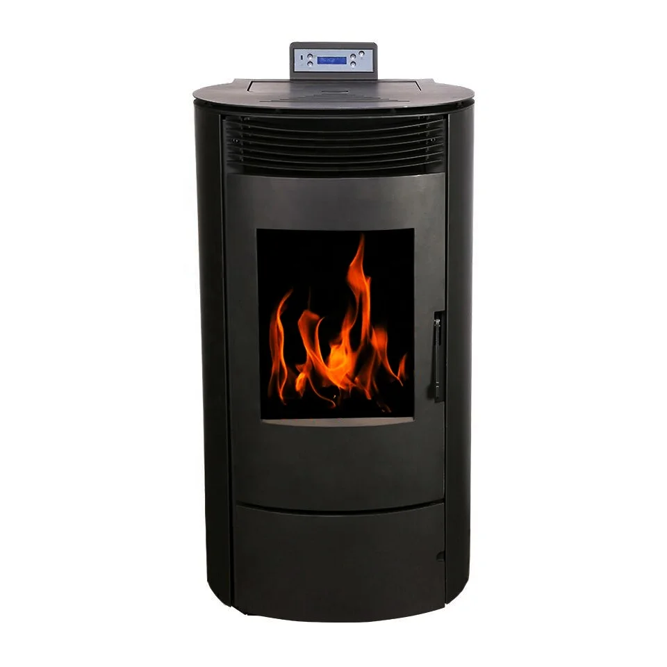 12kw Round Spain Portable China On Sale Cheap Fireplace Display Wood Pellet