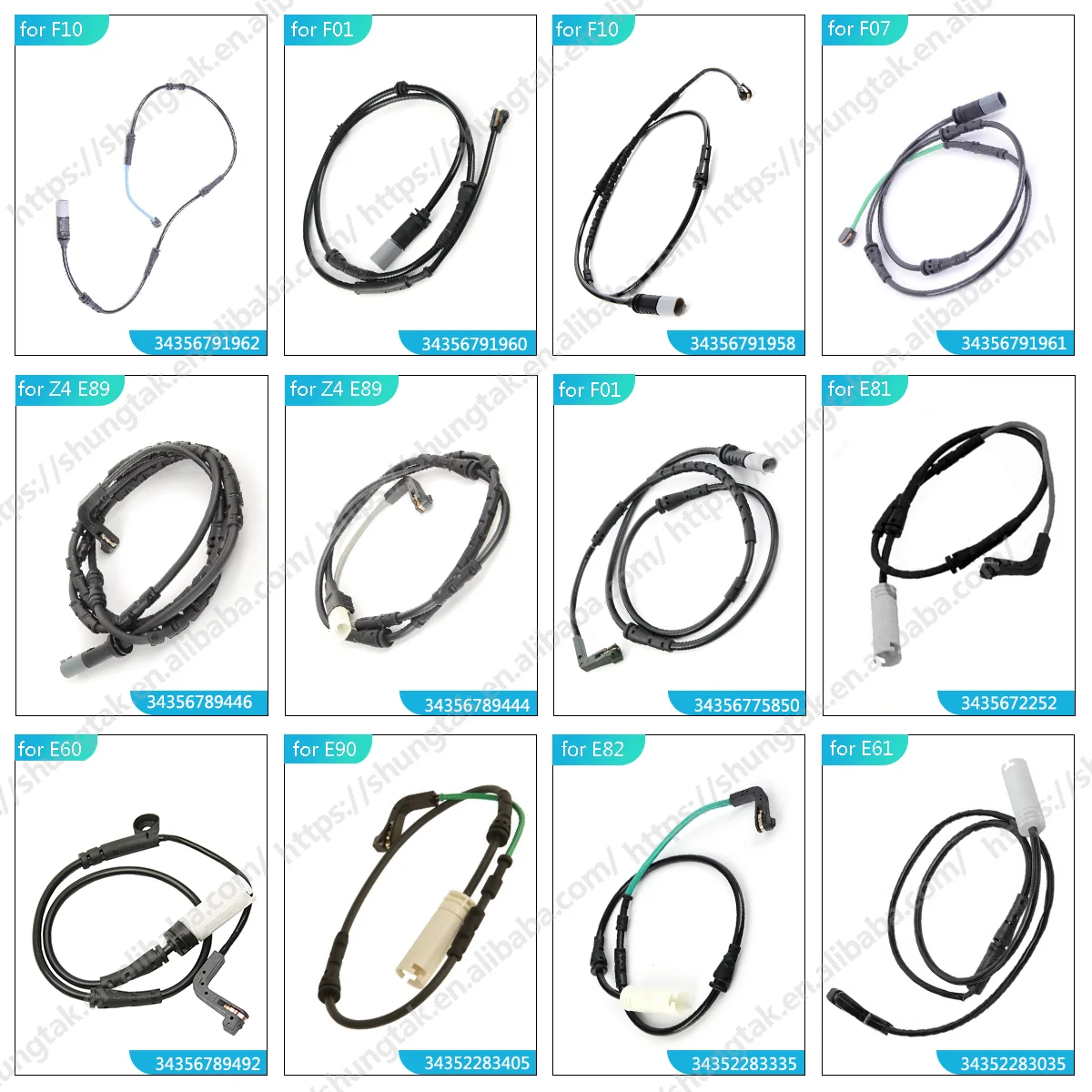 ShungTak Wholesale Brake Pad Wear Indicator Sensor for BMW 5 6 7 Series F90 G30 G32 G12 OE 34356861807