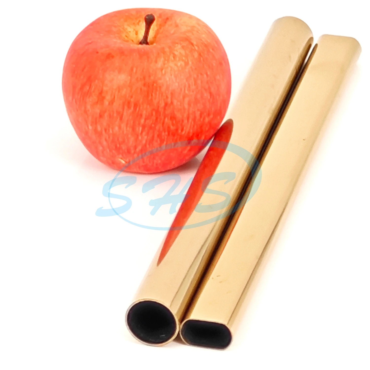 SS 201 304 316 stainless steel color oval tubes with mirror & golden black rose golden PVD plated Tube for fence furniture etc