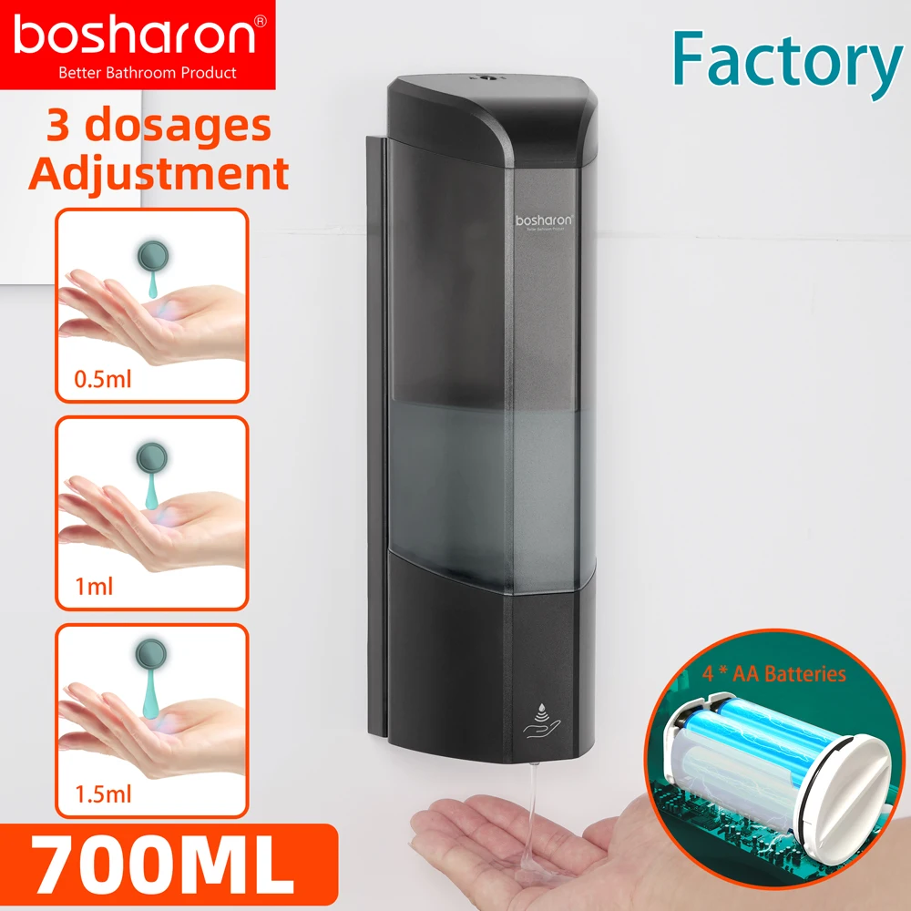 Factory OEM&ODM 700ML Smart Plastic intelligent Sensor Touchless sanitizer Liquid Soap Dispenser Automatic For office Kitchen