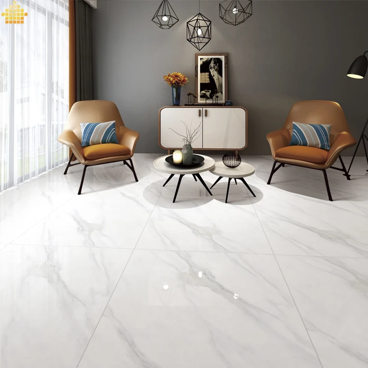 Лидер продаж, Белая Мраморная фарфоровая напольная плитка 600x1200 для гостиной