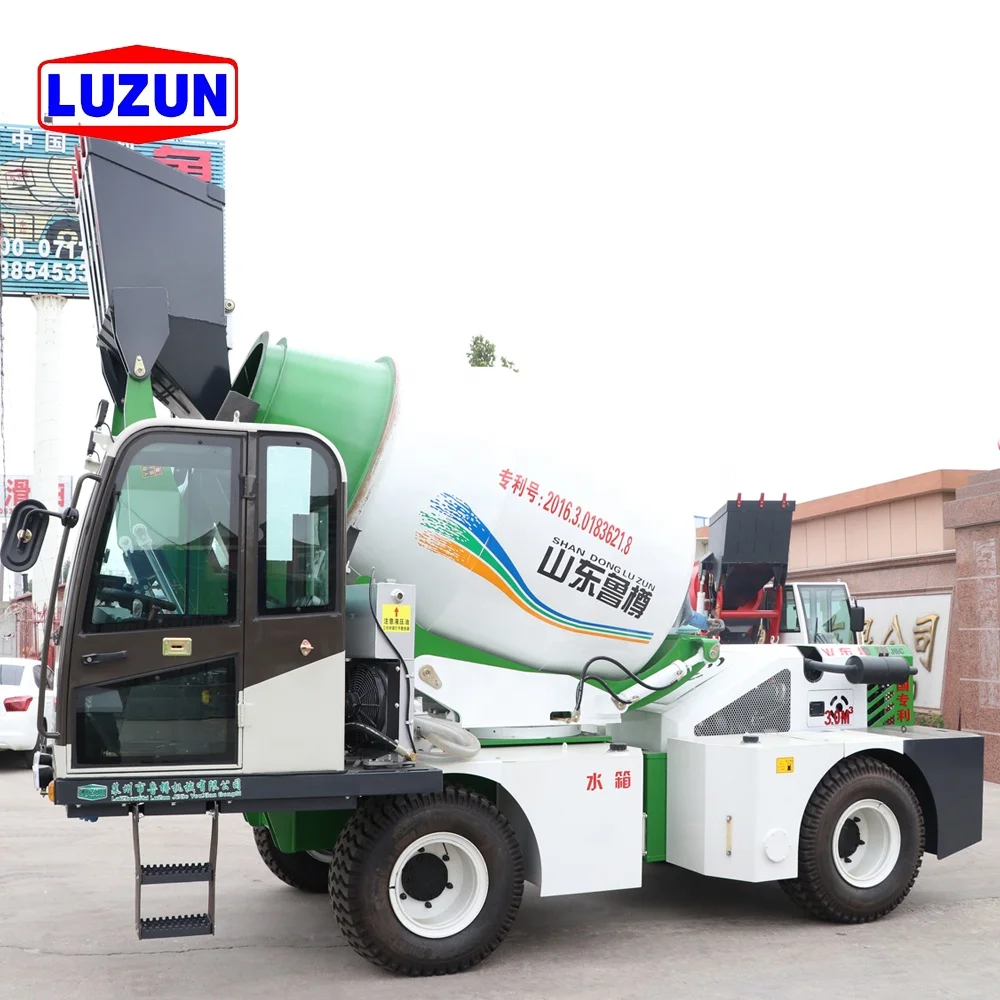 LUZUN 5.5M3 articulated chassis self loading concrete mixer truck factory direct sale
