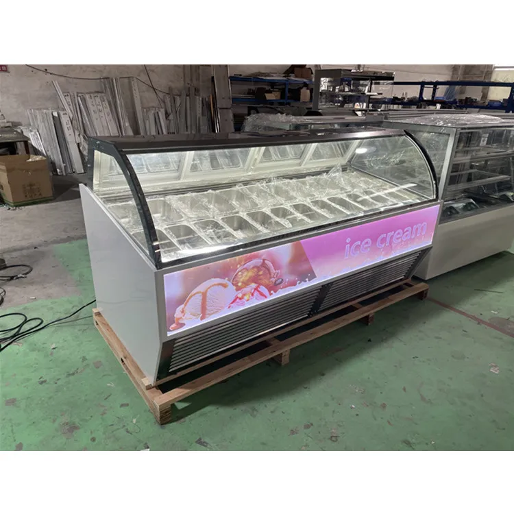 CE 18 plates sevel gelato Ice Cream showcase/ice cream display freezer/ice cream refrigerator showcase display gelato display
