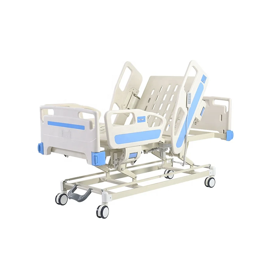 Manufacturer Hospital Furniture Nursing Bed Electric 5 Functions ICU Hospital Bed