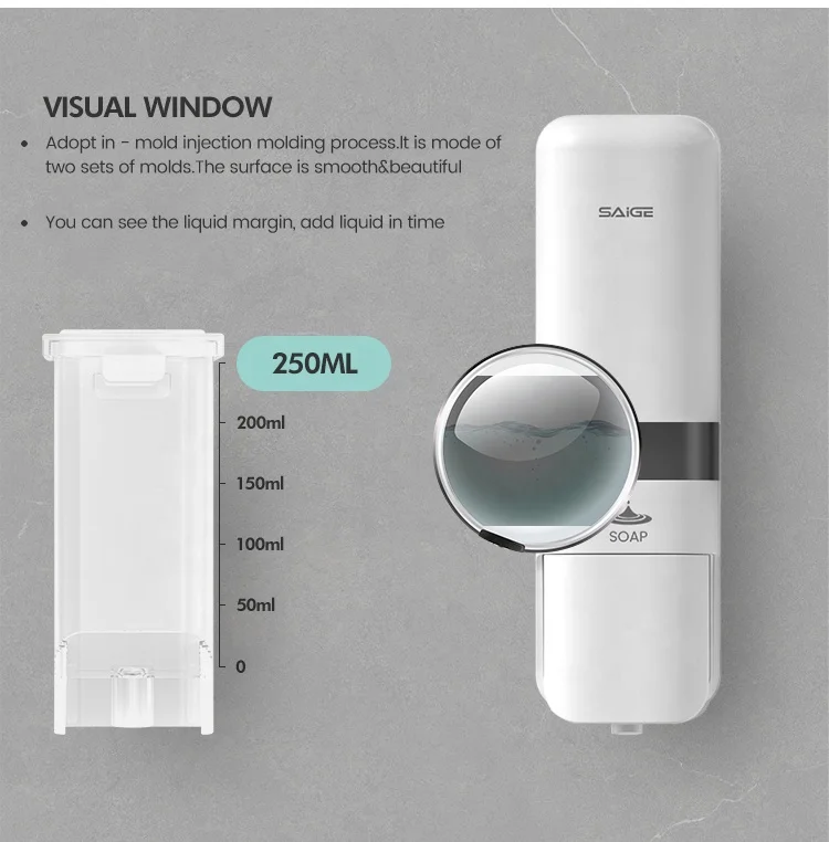 Hotel Bathroom Double Soap Dispenser Shower Soap Dispenser Pump Wall Mounted Shampoo