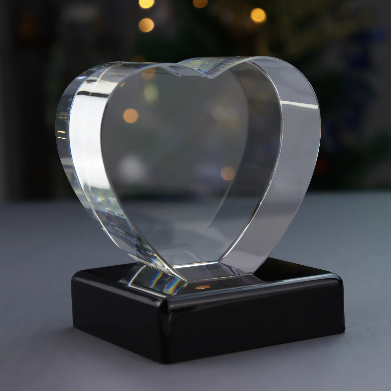 K9  Heart shape Blank crystal cube for 3d laser enghaving