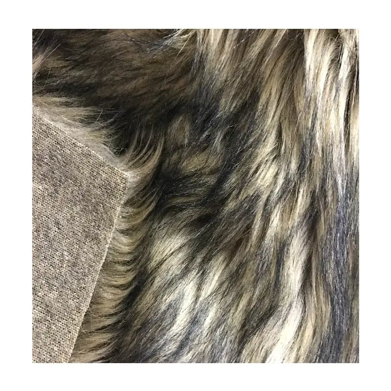 Customized long pile artificial imitation faux fur fabric for collar