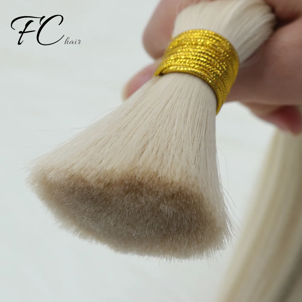 Top Quality Human Remy Bulk Extension Raw Cuticle Aligned Hair Raw Materials for Vlight Hair