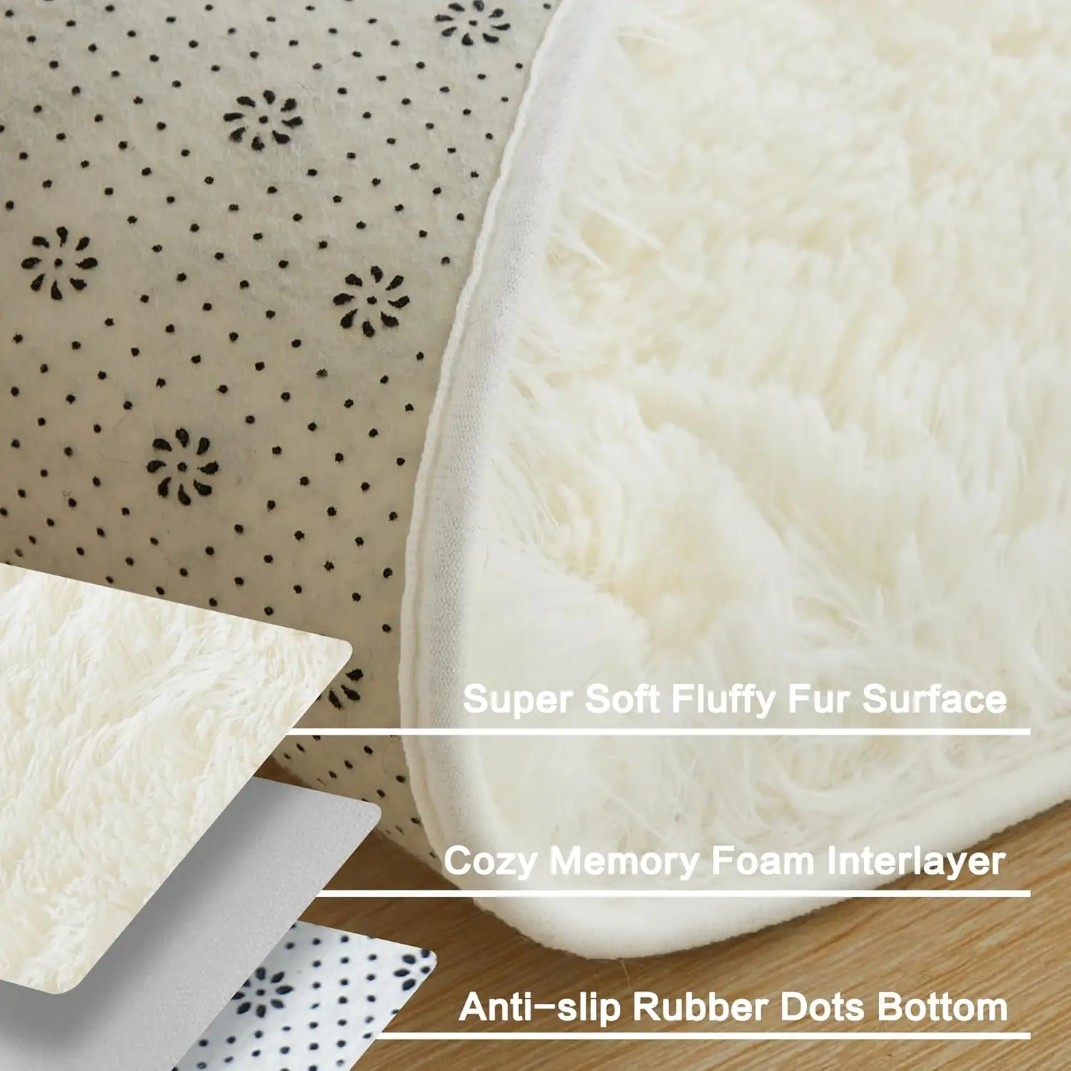 Fur Fluffy Rugs large living room  Sheepskin Soft High pile Plush carpet Furry floor mat Cozy Luxury Indoor area rug