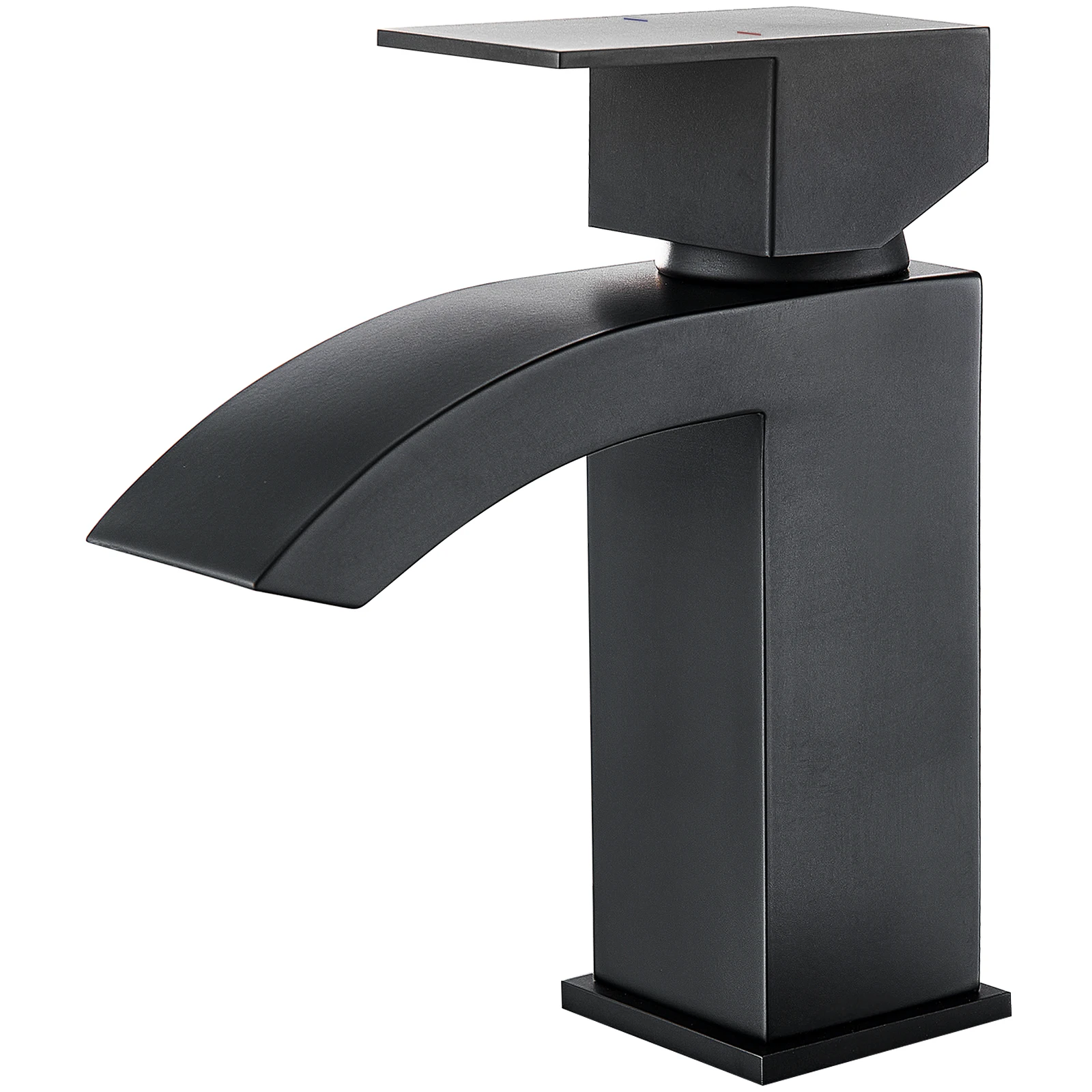 CUPC Single Handle Waterfall Luxury Bidet Black Faucet Bathroom Basin Waterfall Taps Faucet Black Mixer Tap Faucets