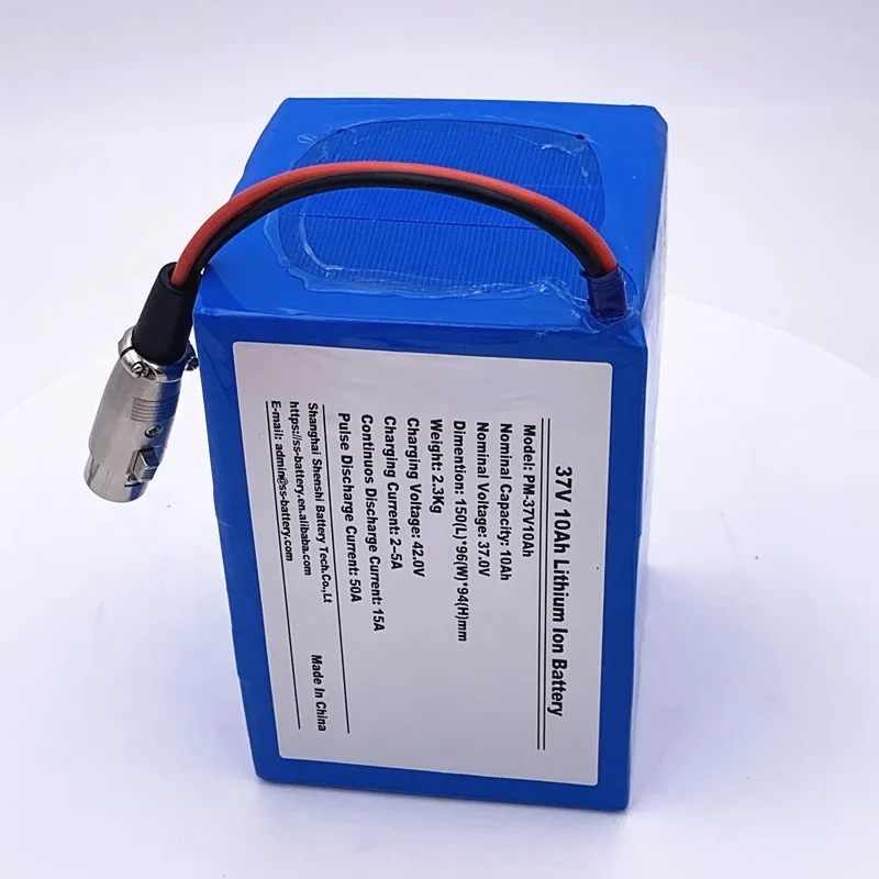 High safety performance  37v 10ah e-bike battery xh370-10j 37v 10ah lithium battery 37v 10ah e bike battery xh370 10j