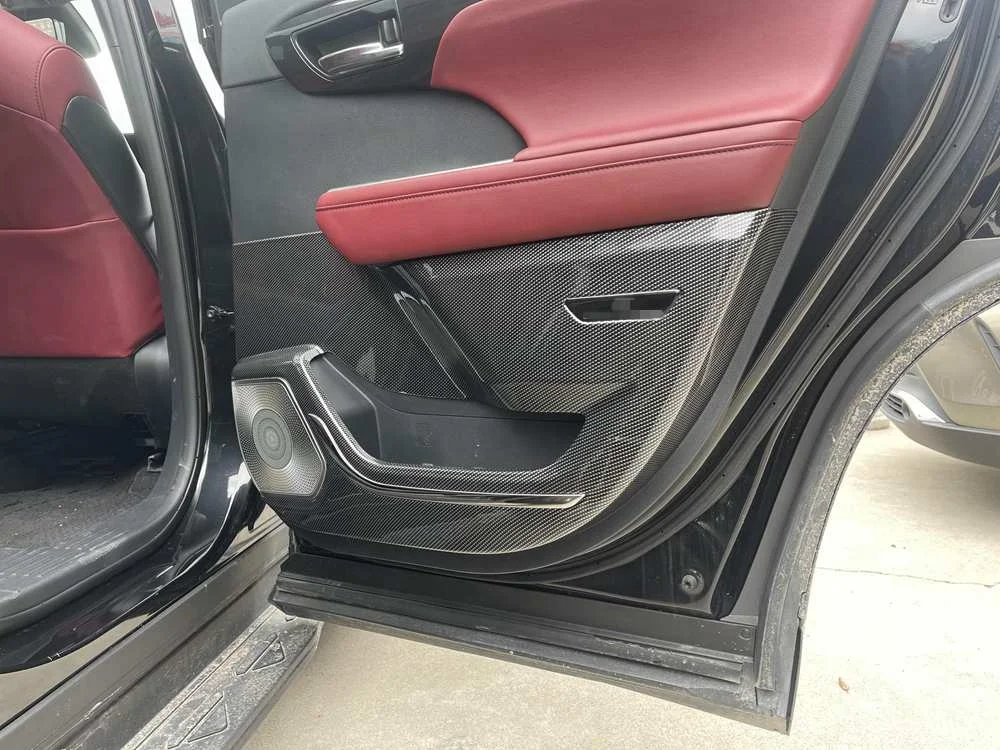 WZXD Carbon Inner Door Panel Protection Anti Dirty Anti Kick Pad Cover Stickers For Toyota Highlander 2022