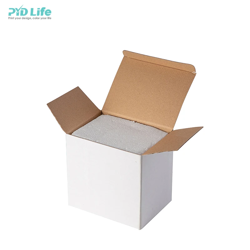 PYD Life Wholesale White Paper Box for 15 oz Sublimation Ceramic Mug Custom Paper Box with Foam