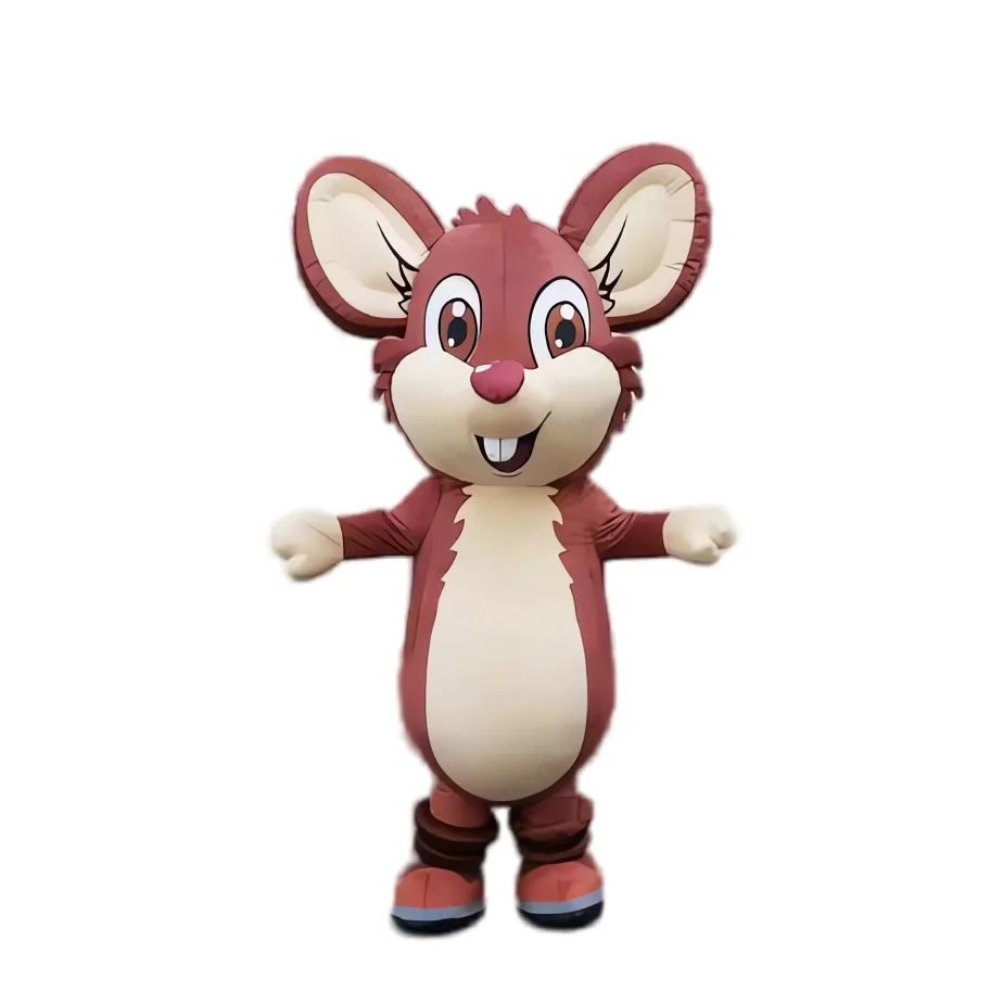 Outdoors promotional inflatable moving mouse plush toy model costume