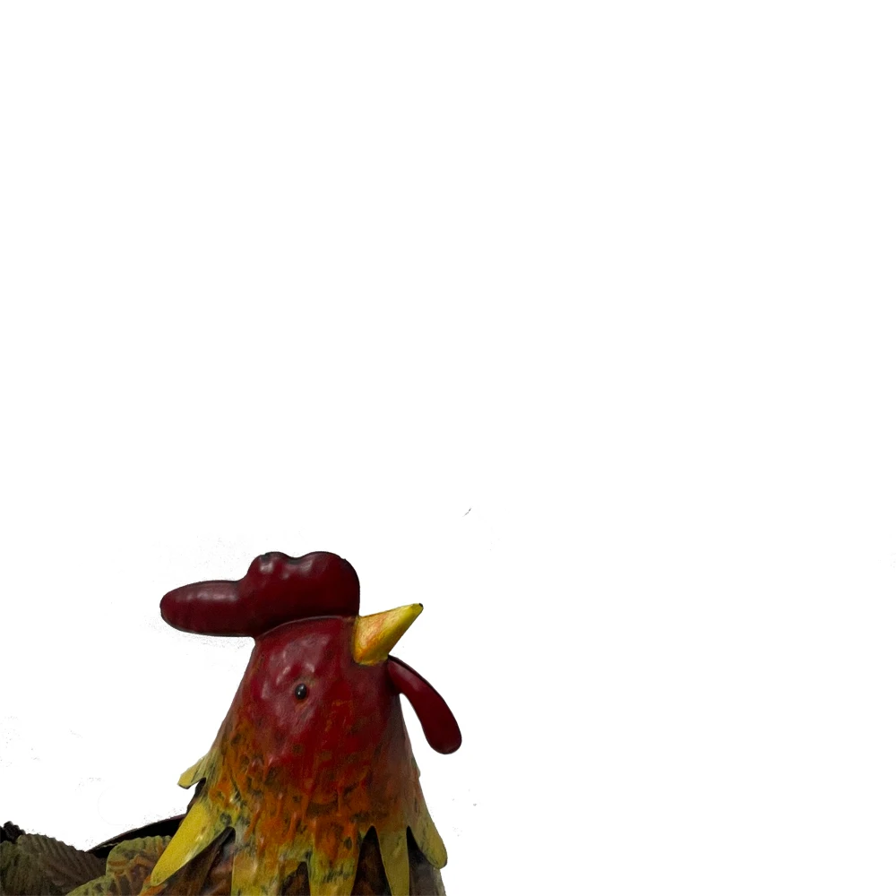 New design for 2022 multicolor outdoor poultry metal garden courtyard decorated with rooster statue garden stakes