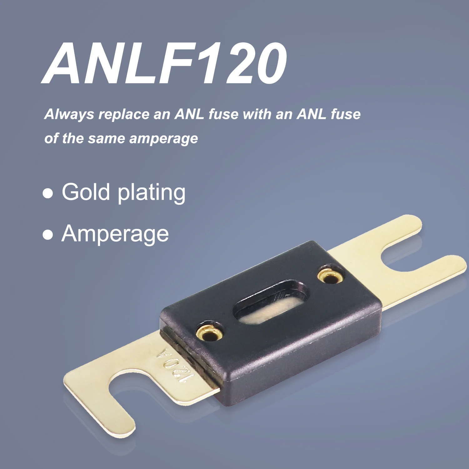 Край ANLF120-2 2 упаковки 120A ANL Предохранители позолоченные